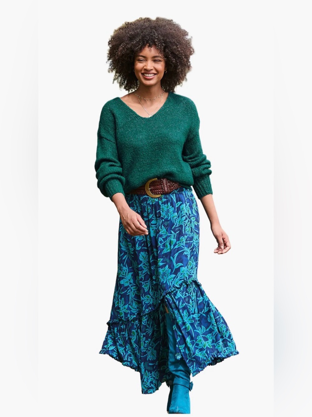Joe Browns Crinkle Ruffle Maxi Skirt